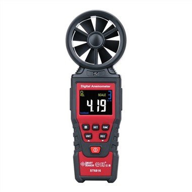 Digitální přenosný anemometr teploměr barevný LCD